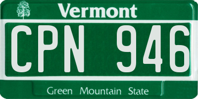 VT license plate CPN946