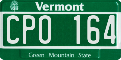 VT license plate CPO164