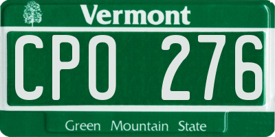 VT license plate CPO276
