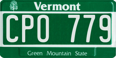 VT license plate CPO779