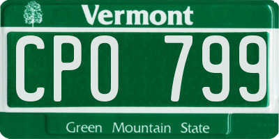 VT license plate CPO799