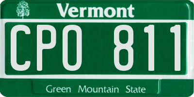 VT license plate CPO811
