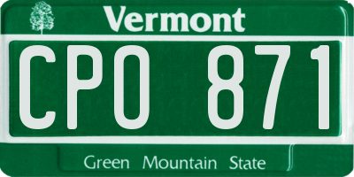 VT license plate CPO871