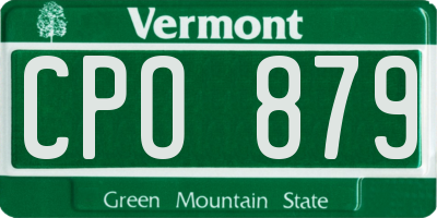 VT license plate CPO879