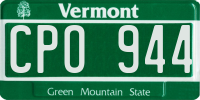 VT license plate CPO944
