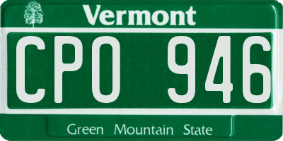 VT license plate CPO946