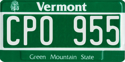 VT license plate CPO955