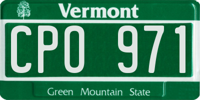 VT license plate CPO971