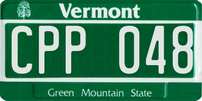 VT license plate CPP048