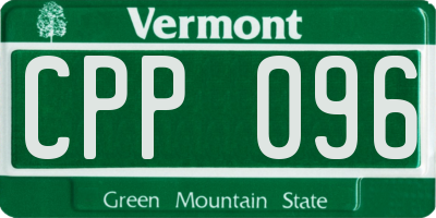 VT license plate CPP096