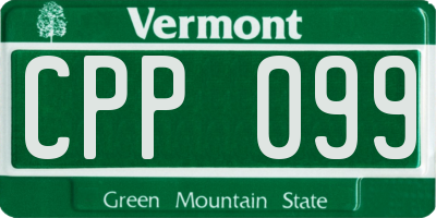 VT license plate CPP099