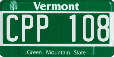 VT license plate CPP108