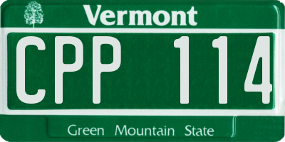 VT license plate CPP114