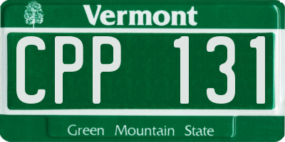 VT license plate CPP131