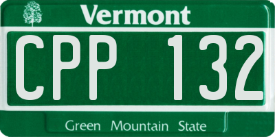 VT license plate CPP132