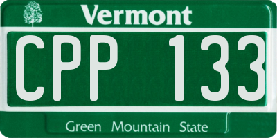 VT license plate CPP133