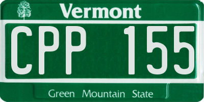 VT license plate CPP155
