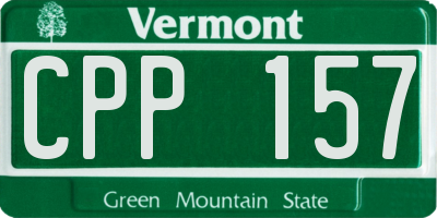 VT license plate CPP157