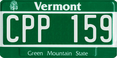 VT license plate CPP159