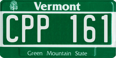 VT license plate CPP161