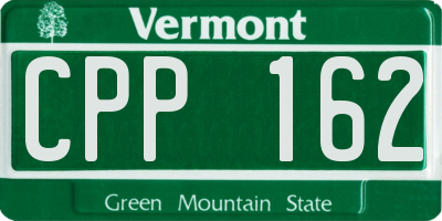 VT license plate CPP162