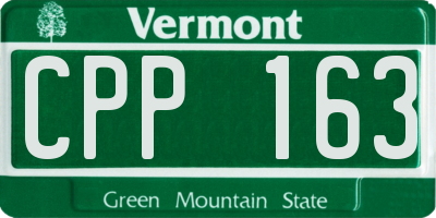 VT license plate CPP163