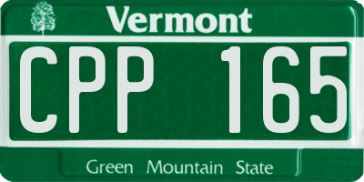 VT license plate CPP165