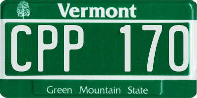 VT license plate CPP170