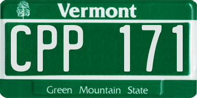 VT license plate CPP171