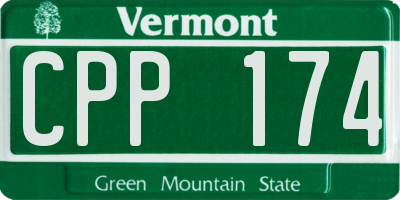 VT license plate CPP174