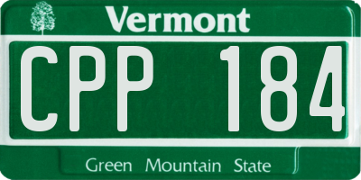 VT license plate CPP184