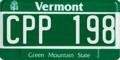 VT license plate CPP198