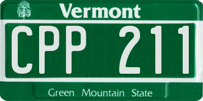 VT license plate CPP211