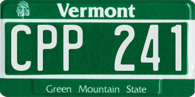 VT license plate CPP241