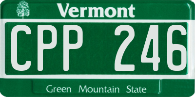 VT license plate CPP246
