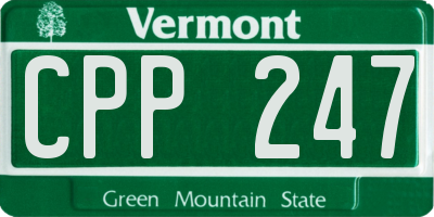 VT license plate CPP247