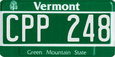 VT license plate CPP248