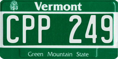 VT license plate CPP249