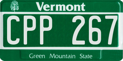 VT license plate CPP267