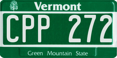 VT license plate CPP272