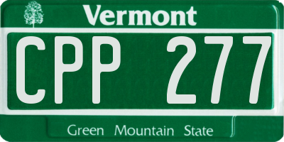 VT license plate CPP277