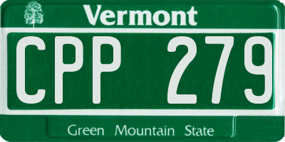 VT license plate CPP279
