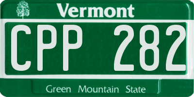 VT license plate CPP282