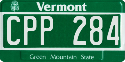 VT license plate CPP284