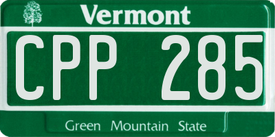 VT license plate CPP285