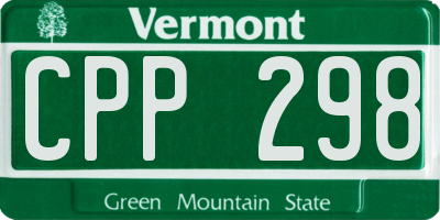VT license plate CPP298