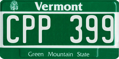 VT license plate CPP399