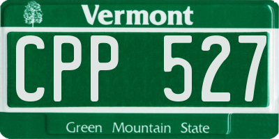 VT license plate CPP527