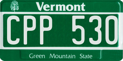 VT license plate CPP530