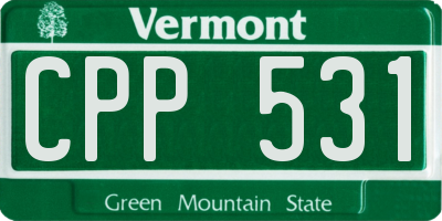 VT license plate CPP531